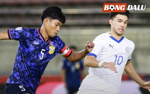 Philippines (áo trắng) thể hiện thiếu thuyết phục và để Lào cầm hòa 1-1