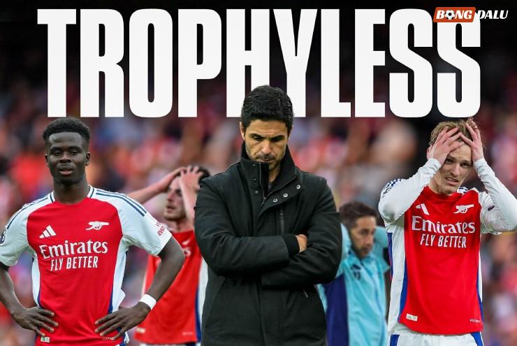 Arsenal có năm thứ 5 liên tiếp không có danh hiệu nào