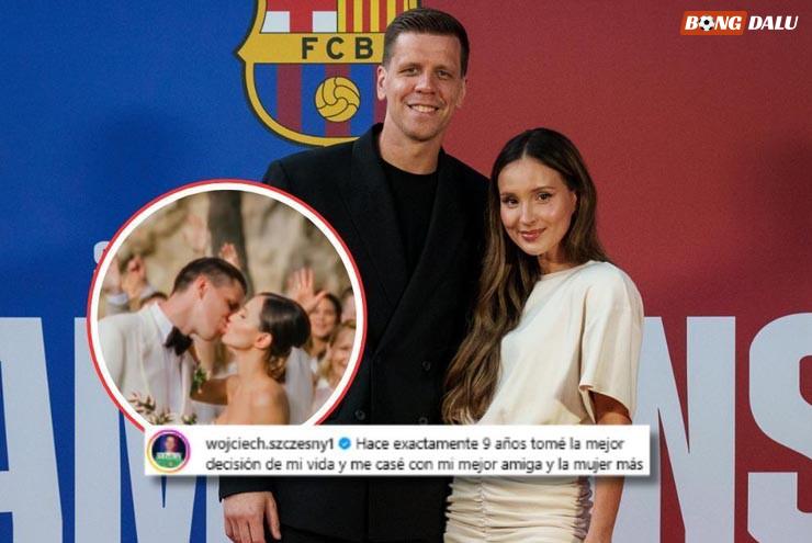 Szczesny tri ân người vợ của mình