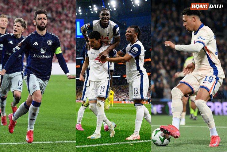 MU, Tottenham và Chelsea đều đã đặt một chân vào chung kết tại đấu trường châu Âu
