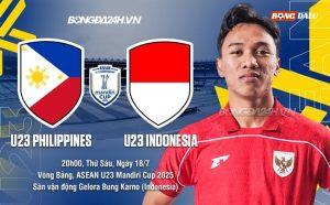 Nhận định U23 Philippines vs U23 Indonesia (20h00 ngày 18/7): Thử thách bản lĩnh chủ nhà
